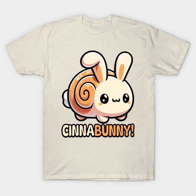 Cinnabunny! Cute Cinnamon Roll Bunny Rabbit Pun T-Shirt by Cute And Punny